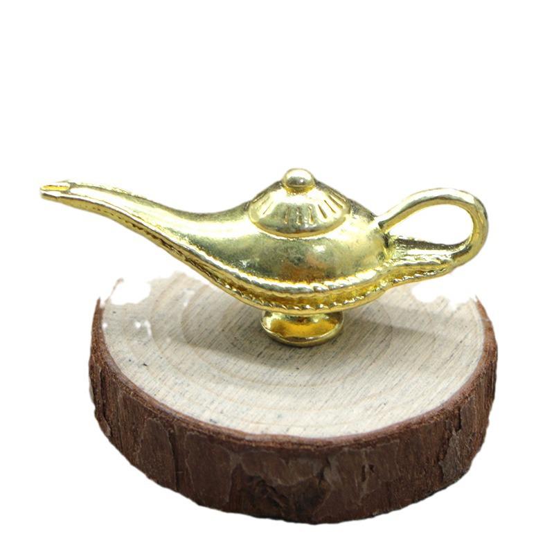 Portachiavi Pendente Lampada di Aladino in Ottone Fatto a Mano