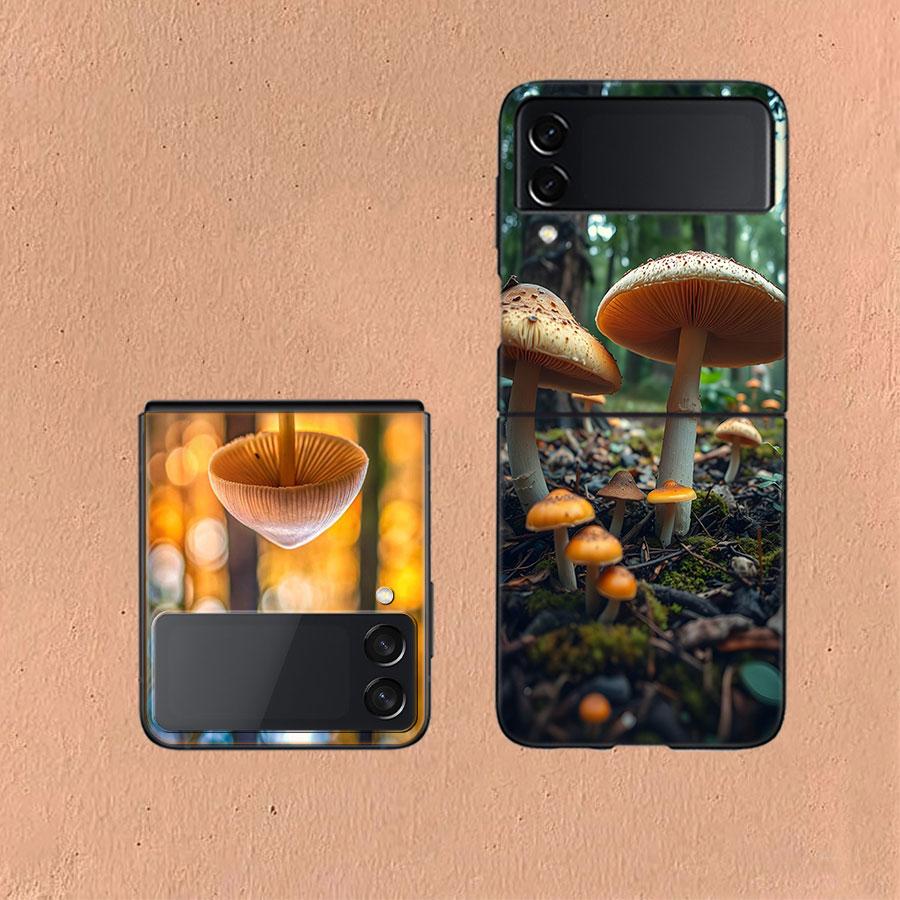 Fungal Aesthetics Phone Case For Samsung Z Flip 6 7 5G Galaxy Z Flip 5 4 3 5G Cases Shockproof Hard Cover TPU