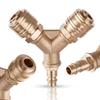 Pneumatic Air Splitter Tee for Compressor 1/4 2-Way