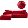 Elastic L Shaped Sofa Cover Solid Corner Couch Slipcover Chaise Longue Protector For Living Room Furniture