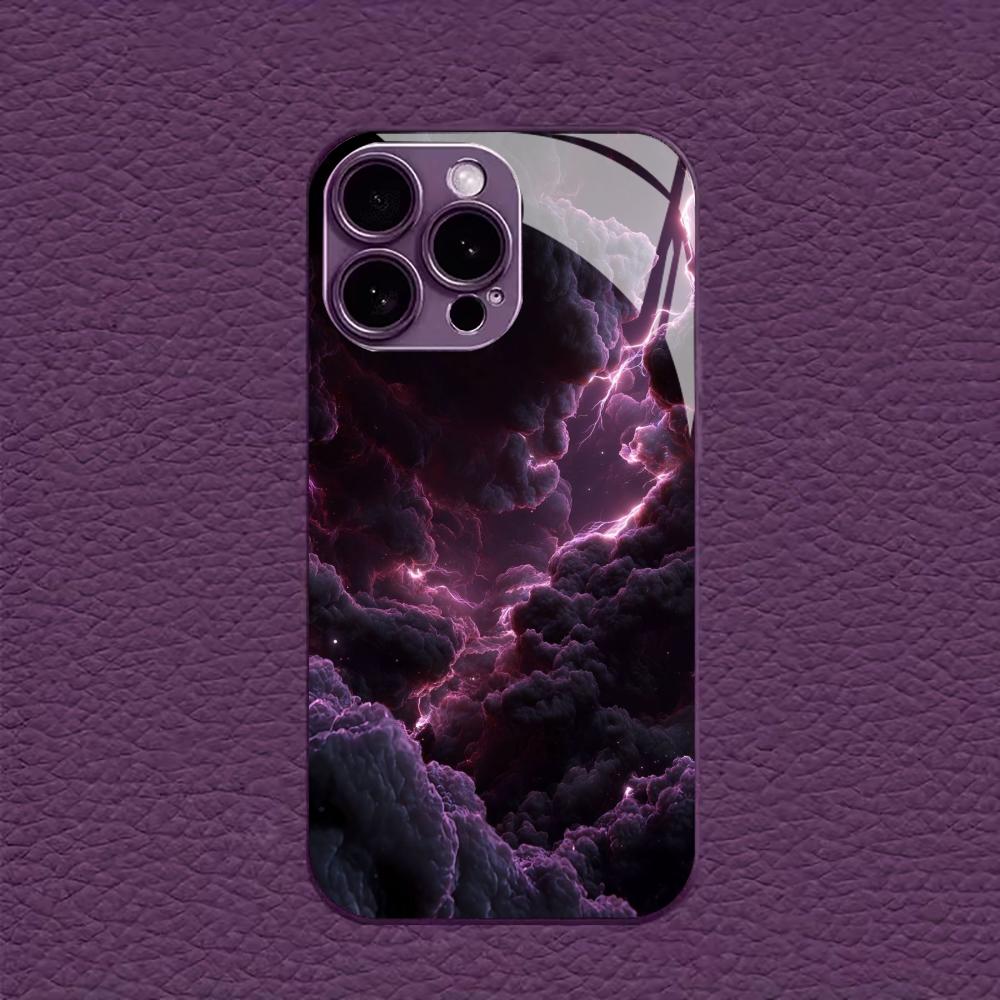 Dark Purple Storm Cloud Art for Coque Iphone for Iphone 17 Case Fashion Case Fundas Glass for iPhone 17 16 15 14 13 Pm Pro Plus
