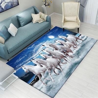 Horse Pattern Carpet Bedroom Rug Alfombra Kids Area Rugs for Home Soft Floor Tapete Parlor Carpet Large Bathroom Mat