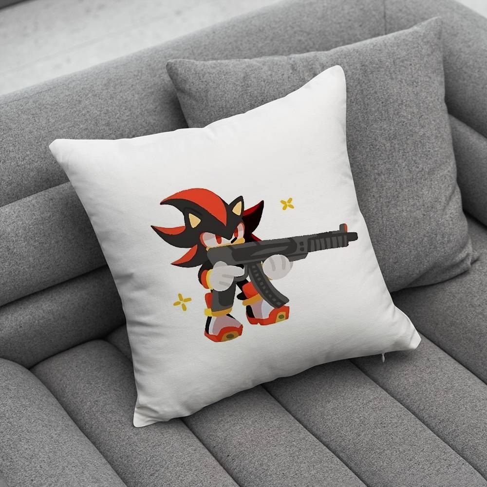 SShadow the HHedgehogS Pillow Case For Home Bedroom Car Office Decoration Living Room Sofa Cushion Cover Suitable