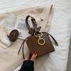 Bag Women's 22 Autumn and Winter New Niche Design Portable Drawstring Bucket Bag Retro Shoulder Crossbody Bag