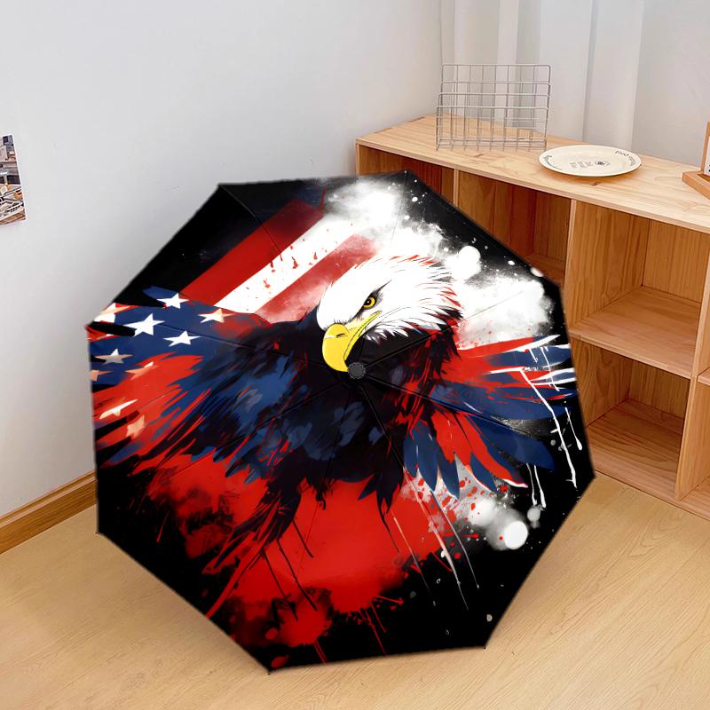 

1 PC Automatic Folding Umbrella - bird Pattern, Portable & Foldable Design with 8 Ribs, Christmas Birthday Gifts