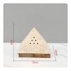 Pyramid Incense Burner StoneLike Holder with Base Stable Censer for Hotel Reception,