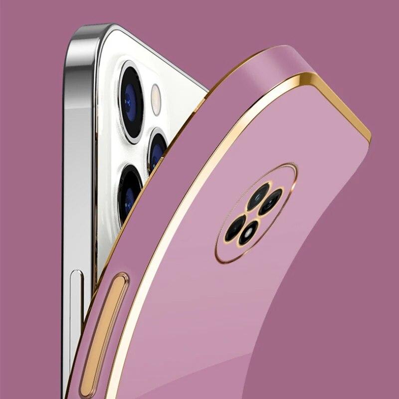 Dla Huawei Y9a Case luksusowe kwadratowe poszycie Huawei Nova Y9a etui na telefon FRL-22 L23 odporna na wstrząsy miękka TPU silikonowa tylna pokrywa Fundas