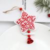 Wood Christmas Bells Pendants Decorative Star Car Ornament Xmas Tree Star Ornaments  Party
