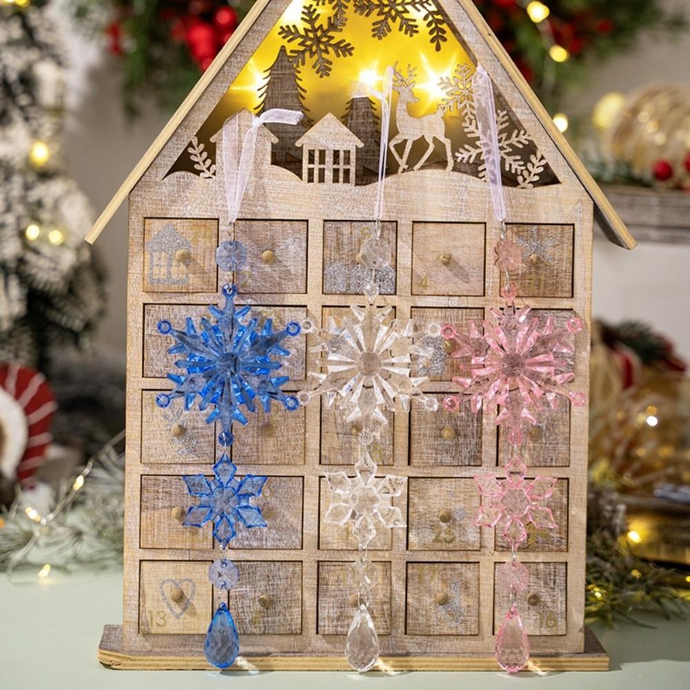 Water Droplet Crystal Style Christmas Tree Acrylic Snowflake Acrylic Pendant Outdoor Indoor