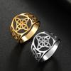 Dawapara Anello da Donna Nodo di Strega Nodo Celtico Anello Triquetra della Trinità Amuleto di Stregoneria Gioielli Wiccan in Acciaio Inossidabile