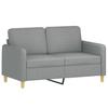Vidaxl Sofa 2-Osobowa, Jasnoszara, 120 Cm, Tapicerowana Tkaniną
