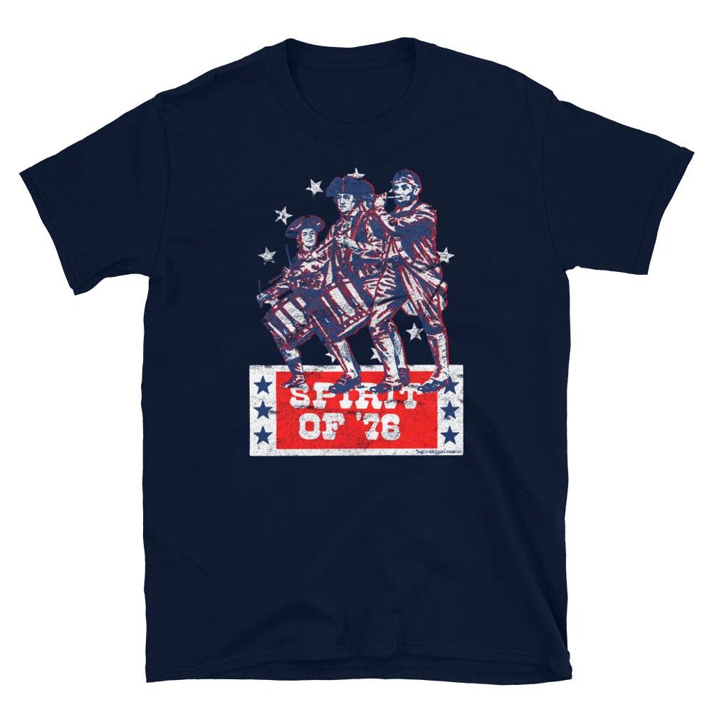 Washington Lincoln Fife Drum Spirit of 76 Bicentennial Distressed T-Shirt 1776 2XL