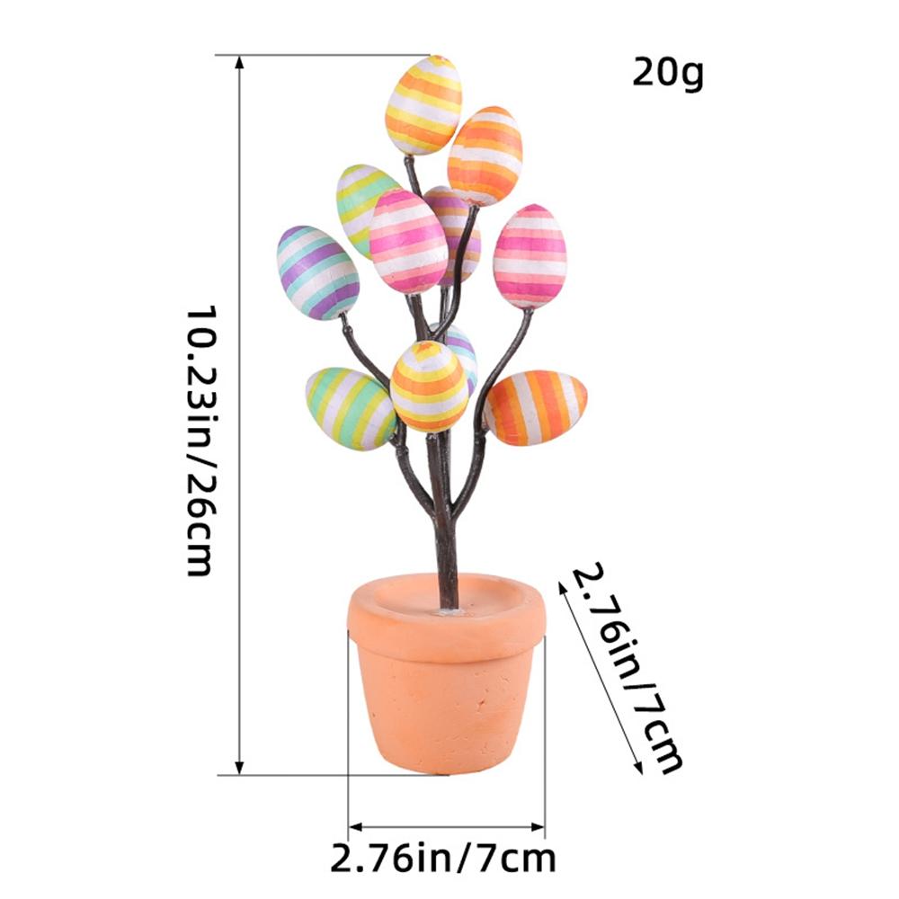Easter Simulation Colorful Egg Potted Plant Spotted Egg Easter Desktop Ornament Happy Easter Day Party Decorations For Home