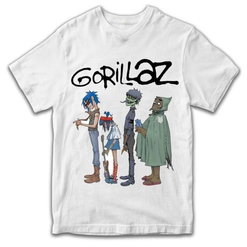 

Hip Pop Rock T-shirt Gorillaz Graphic Print Y2k T Shirt 2026 Summer Casual Loose New Fashion Tshirt Fan Gift Unisex S разноцветный