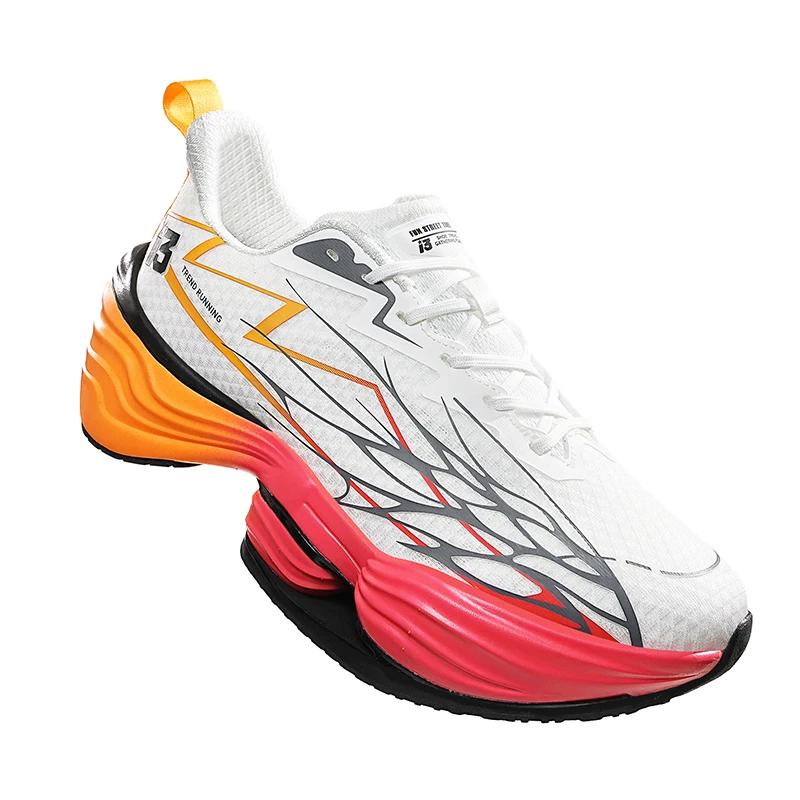 Marathon Carbon Plate Air Cushion Men Sports Running Shoes Breathable Lightweight Women's Comfortable Athletic Nonskid Sneakers