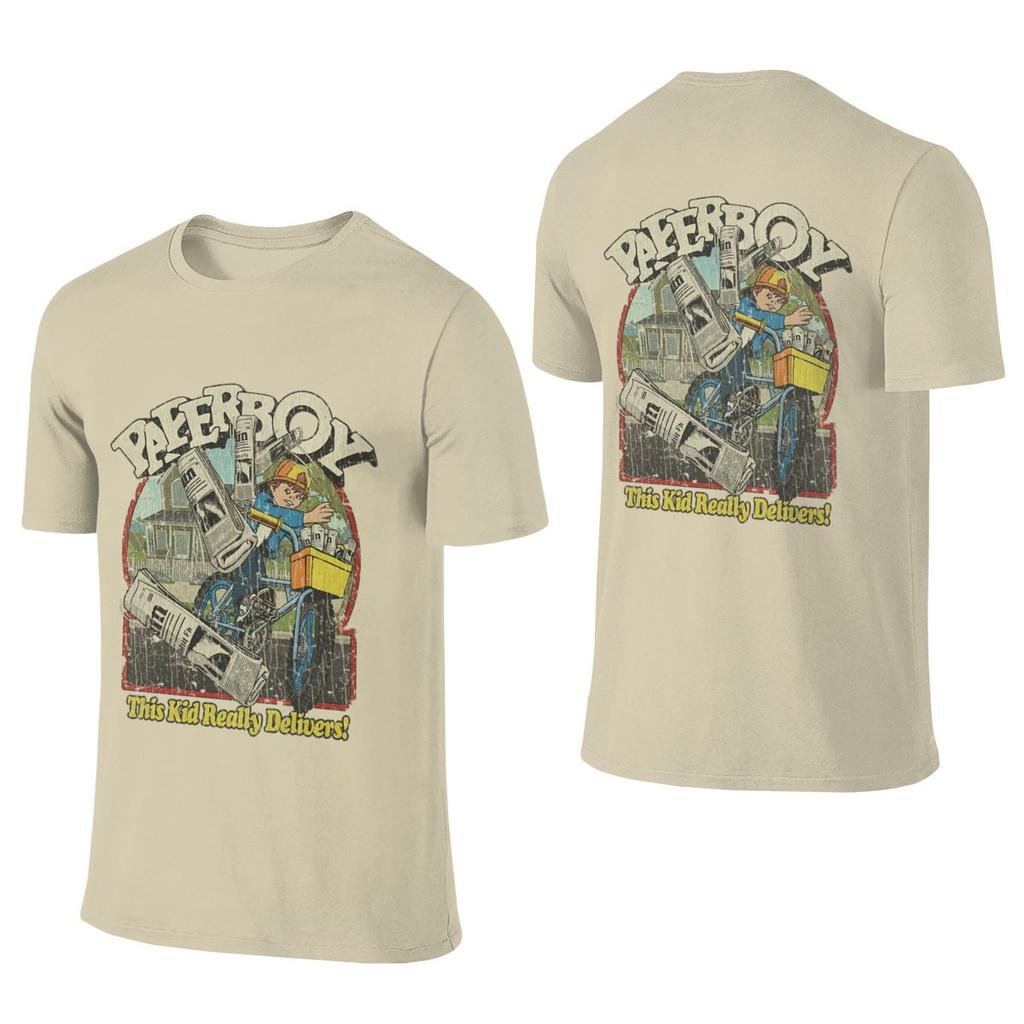 Paperboy Arcade 1985 Couple Style Reversible Tshirt Urban Light Mature Embroidery Unisexs Tshirts