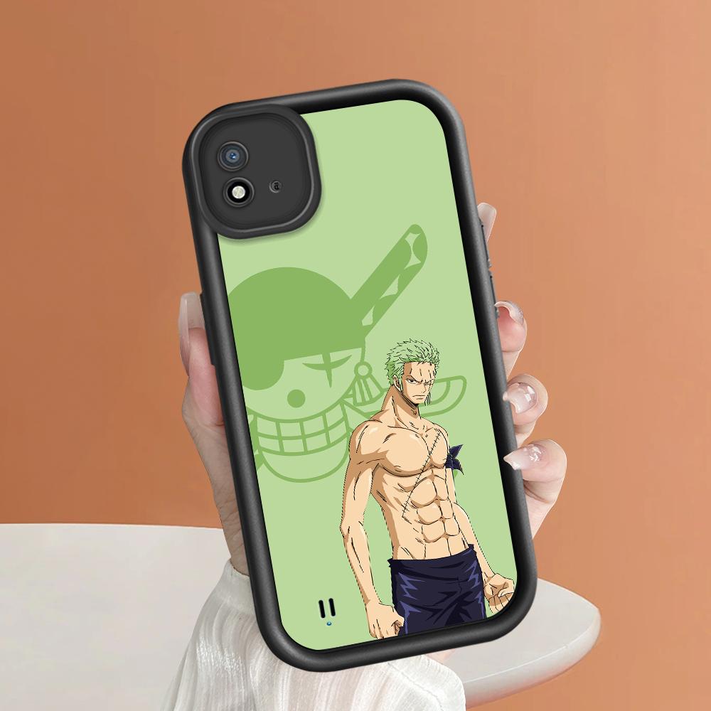 Soft Silicone Square Ladder Printing Pattern Phone Casing Full Cover Camera Shockproof Protection Rubber Case for OPPO Realme