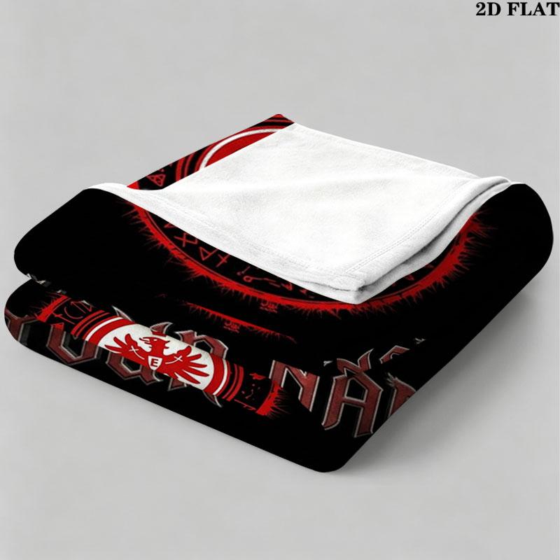 1PC Eintracht Frankfurt Custom Name Patterned Flannel Blanket Suitable For All Seasons for Home Decor Warmth and Comfort Gifts Holiday Present