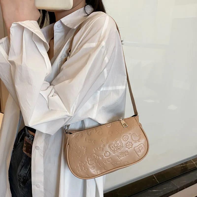 Handle Bag Women Retro Handbag PU Shoulder Totes Underarm Vintage Top Handle Bag Female Small Subaxillary Bags Clutch