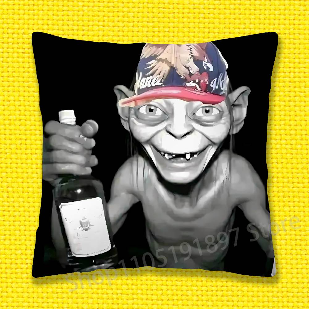 L-Lord of the R-Rings Gollum Throw Pillow Case For 55x55cm 30x30cm 50x50cm 45x45cm 40x40cm Square Chair Pillowcase Case