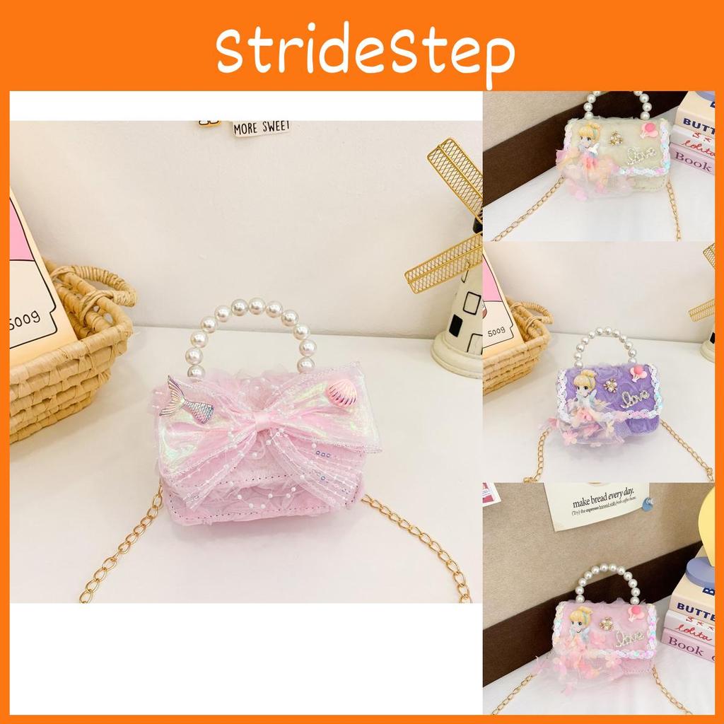 Fashionable Modern Childrens Single Shoulder Bag With Pearl Details And Bow Design