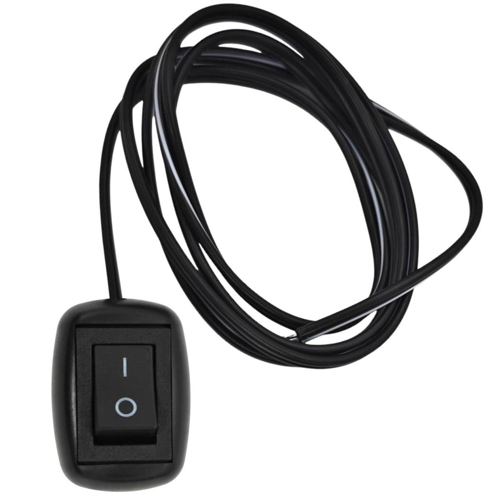 2 Pcs On/Off Switch, Snap Switch On Cable Black
