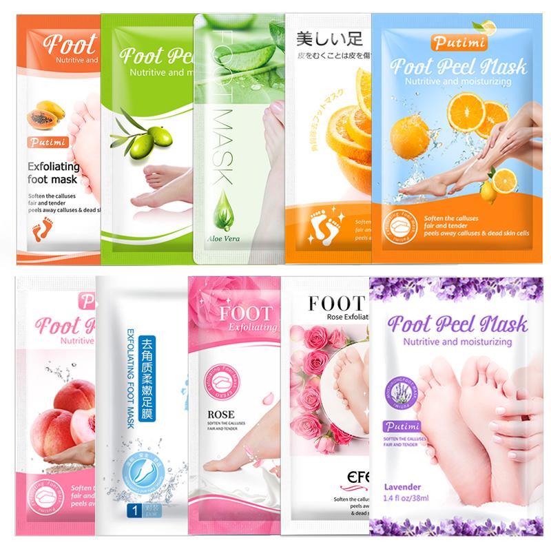 

Маска для ног отшелушивающая питательная 10 пар