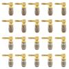 Fiches Bananes Coudées Plaqué Or 24k Série Nakamichi FanLock Calibre 10 AWG 18 AWG Taille 4mm pour Amplificateur d'Enceinte Stéréo Cinéma Maison Radio