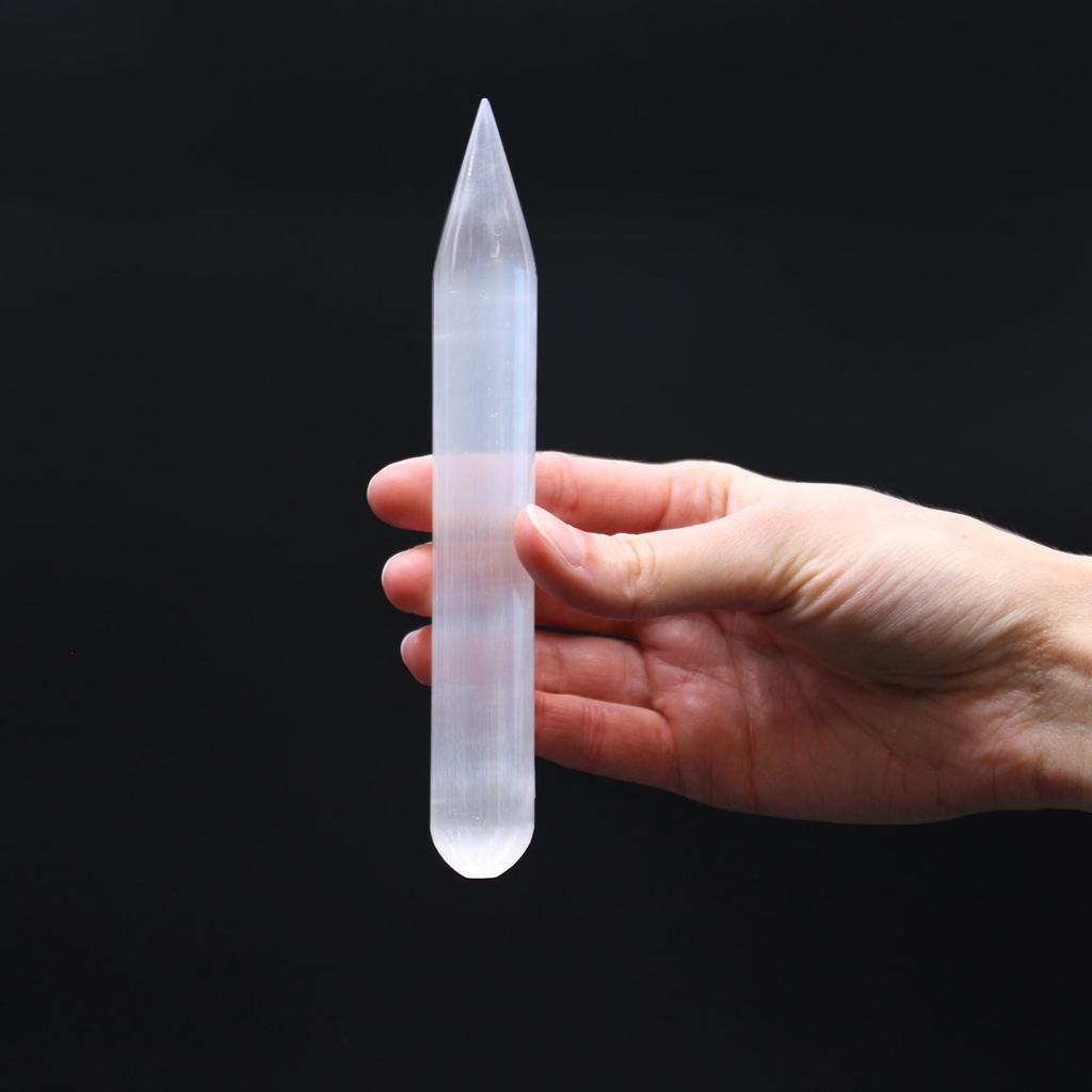 Selenite Crystal Wand 16 Cm Pointed One End