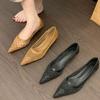 Mesh Hollow Breathable Fine Heel Shallow Mouth Single Shoes Women's Korean Version Fishing Net Pointed Soft Sole Net Shoes Korean Foreign Style Super