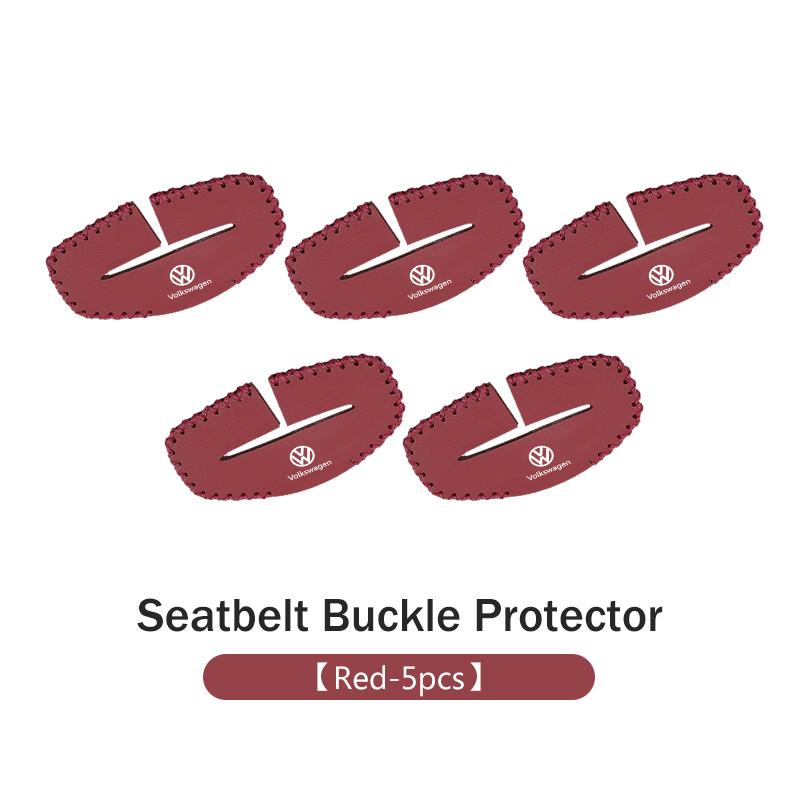 Car Seatbelt Buckle Protector Leather Anti Scratch Interior ZX32 Guard For Volkswagen VW Polo Jetta Sagitar Magotan Passat B5 B6 B7