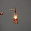Antique West Lake Pavilion Lantern Tassel Hairpin with Luminous Palace Design for Hanfu Updo.