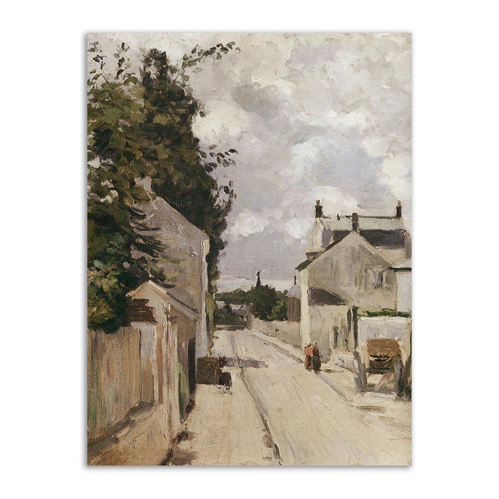 Vintage Neutral Gallery Wall Art European Mountain Lake Landscape Poster And Print Nordic Canvas Painting Living Room Home Decor