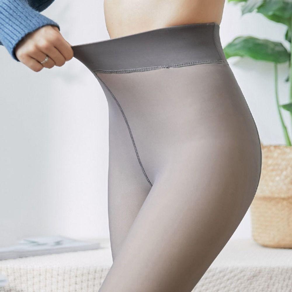 Thicken Fake Translucent Tights Velvet Long Stockings Elastic Women Winter Leggings  Girl