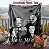 Custom Text Flannel Throw Blanket, Lightweight Cozy Bed Sofa BlanketThe Addams Family