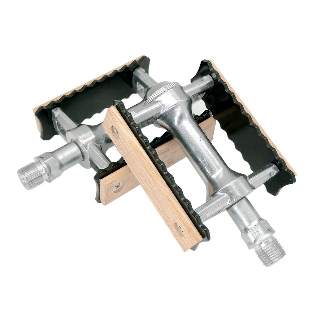 New Non-slip Pedal Ultralight Bike MTB Road Bike Pedal Cycling Classical Retro Wooden Styles Bicycle Pedals
