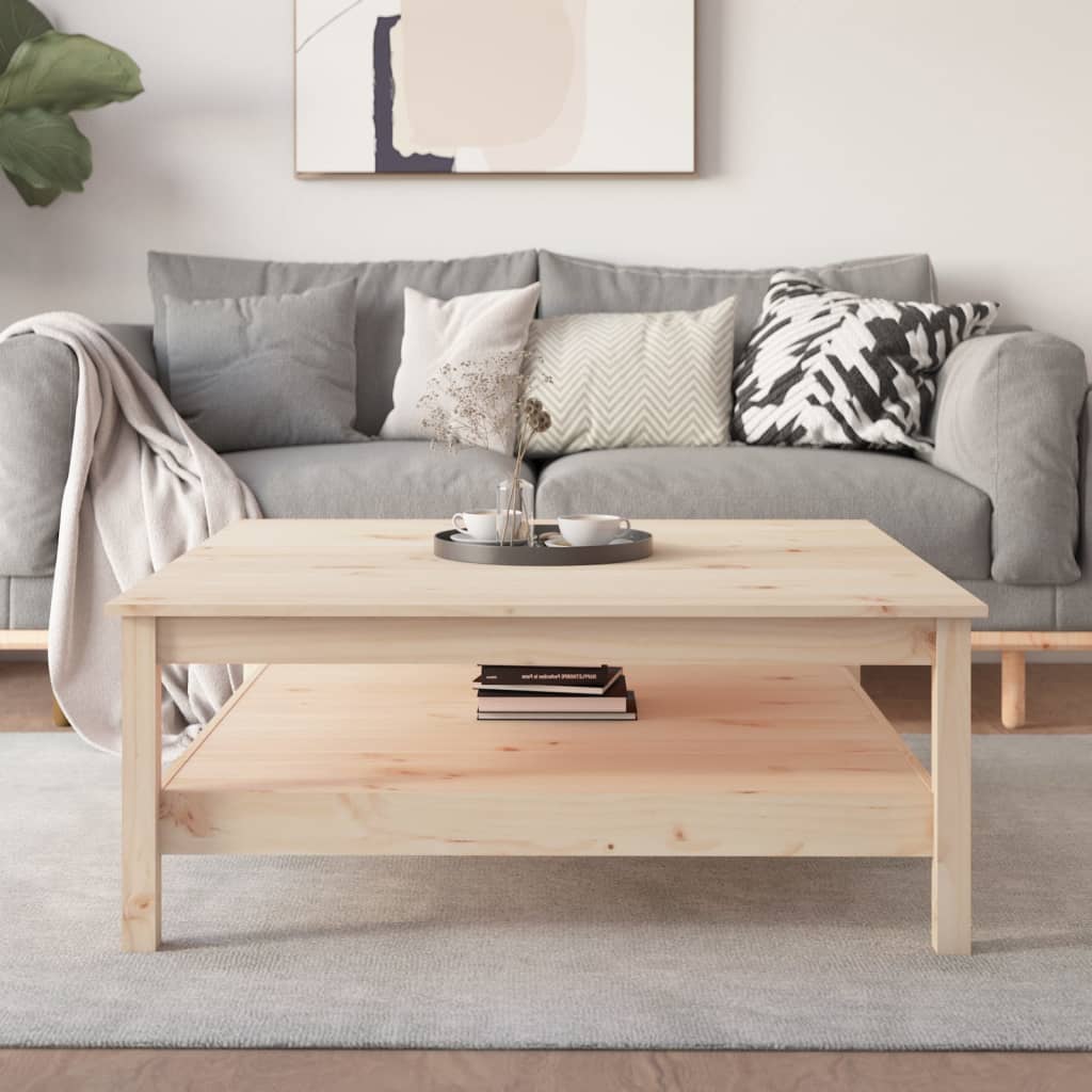  Coffee Table, 100x100x40 Cm, Solid Pine Wood