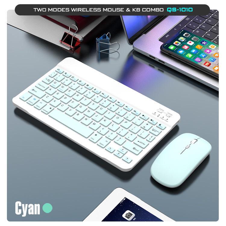 Wireless Bluetooth Keyboard and Mouse Set for iPad, Huawei, Honor, Computer, and Phone - Slim and Quiet