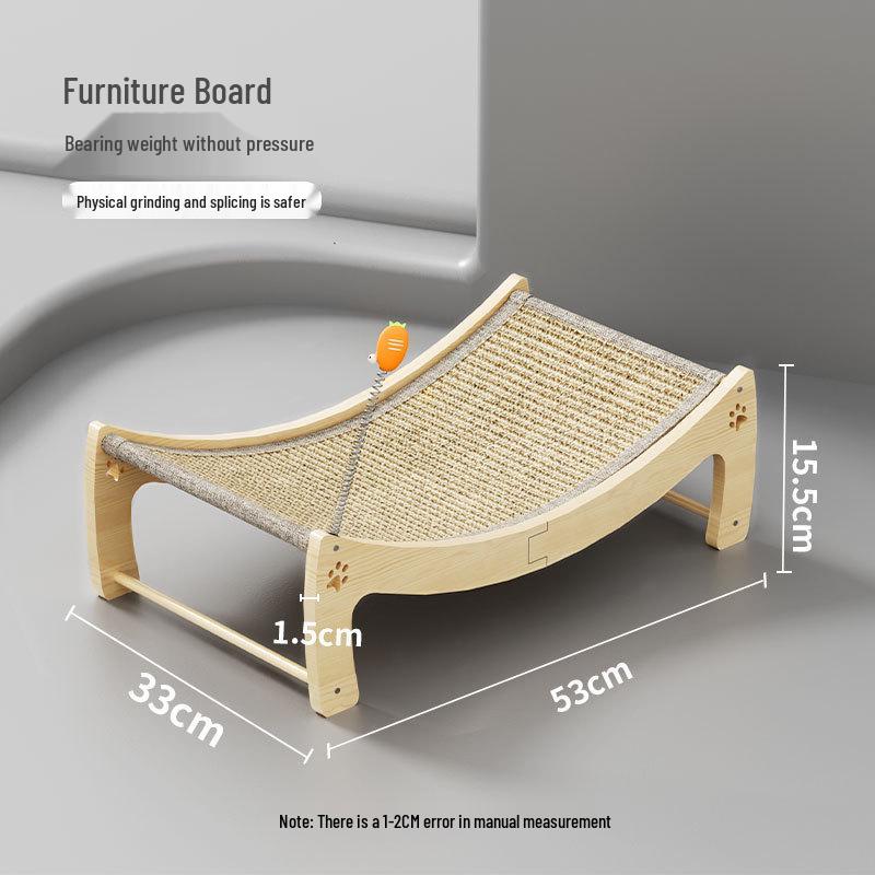 Wear-Resistant Sisal Cat Scratcher & Bed - Large, Durable Anti-Scratch Sofa Protector Pad