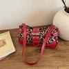 Vintage Leopard Belt Shoulder Bags for Women Versatile Y2k Cool Hot Girls Underarm Bag Thread Design Ladies Phe Handbags