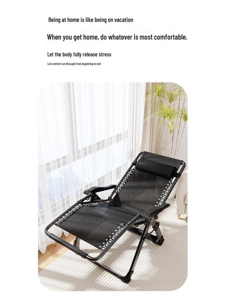 Adjustable Folding Chair: Sit or Recline with Backrest - Ideal for Napping at Home, Office, or Beach.