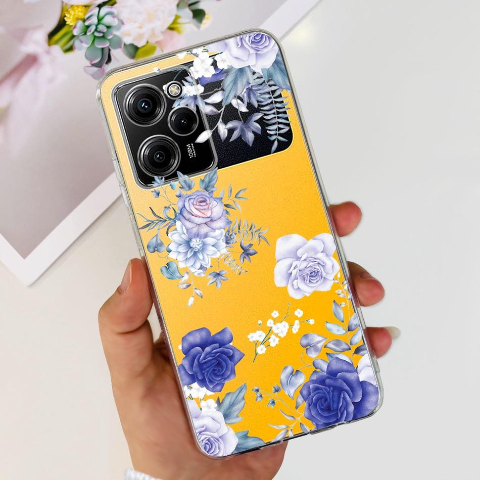 For Xiaomi Poco X5 Pro Case Poco X5 5G Elegant Printing Soft Silicone TPU Phone Back Cover For POCO X5Pro PocoX5
