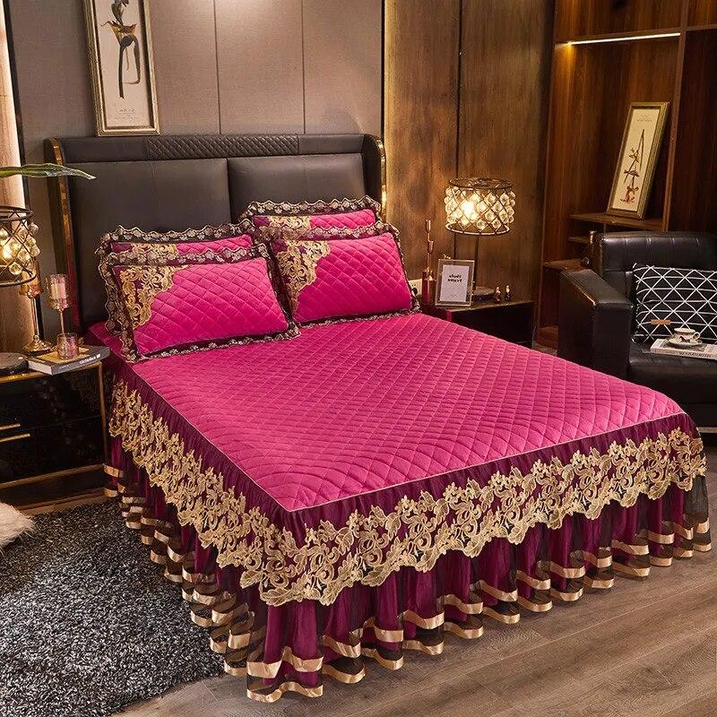 Morbuy Jupe De Lit à Volants Et 2 Taies D'oreiller | FindTheDeal