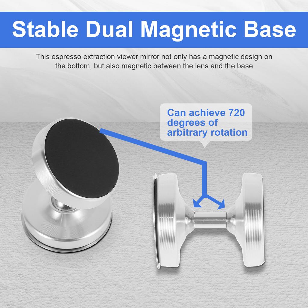 Kaffee Extraktionsspiegel Magnetisch Espresso Shot Spiegel Edelstahl Drehbar Für Bodenlosen Siebträger Barista Werkzeuge