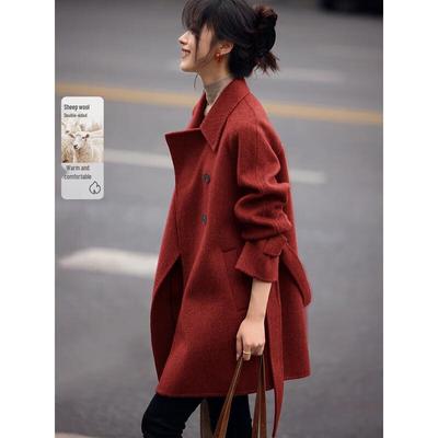 Women's Mid-Length Double-Faced Wool Coat