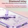 KADEM For iPhone 16 Plus Case Dragonfly Kickstand TPU Flowers Glitter Phone Cover