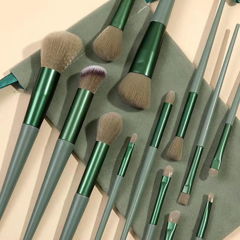 8/13Pcsmakeup Brush Set Fluffy Professiona Cosmetic Foundation Powder Eyeshadow Kabuki Blending Make Up Brush Beauty Tool Makeup
