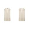 Furina Soft Linen Mesh Knit Vest Scallop