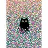 Vintage Klimt Inspired Black Cat Colorful Field of Flowers Illustration Poster Canvas  Wall Art Pictures Home Decor