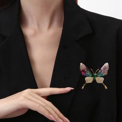 Advanced Transparent Butterfly Brooch, Insect Chest Flower That Prevents Light From Escaping, Versatile Decorative Pin For Women'S Clothing